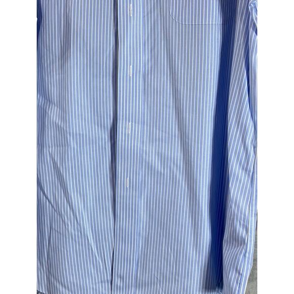BROOKS BROTHERS Men's Blue Striped Regent-Fit Button-Up Dress Shirt SZ 16.5/32 - Picture 5 of 11